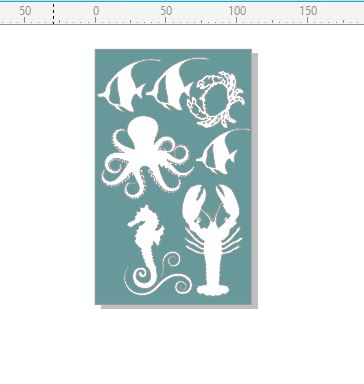 Seaside ,fish ,crab,seahorse,octopus 110 x 180